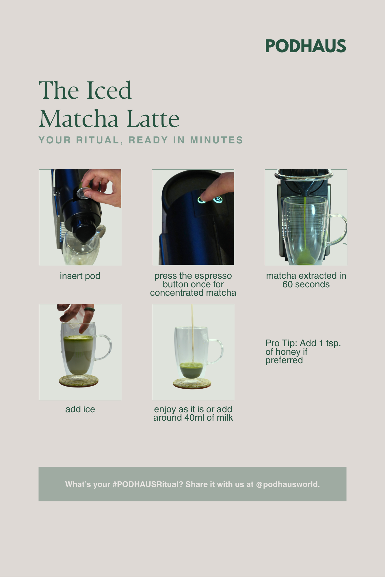 Ceremonial Grade Matcha Pods (Nespresso® Compatible)